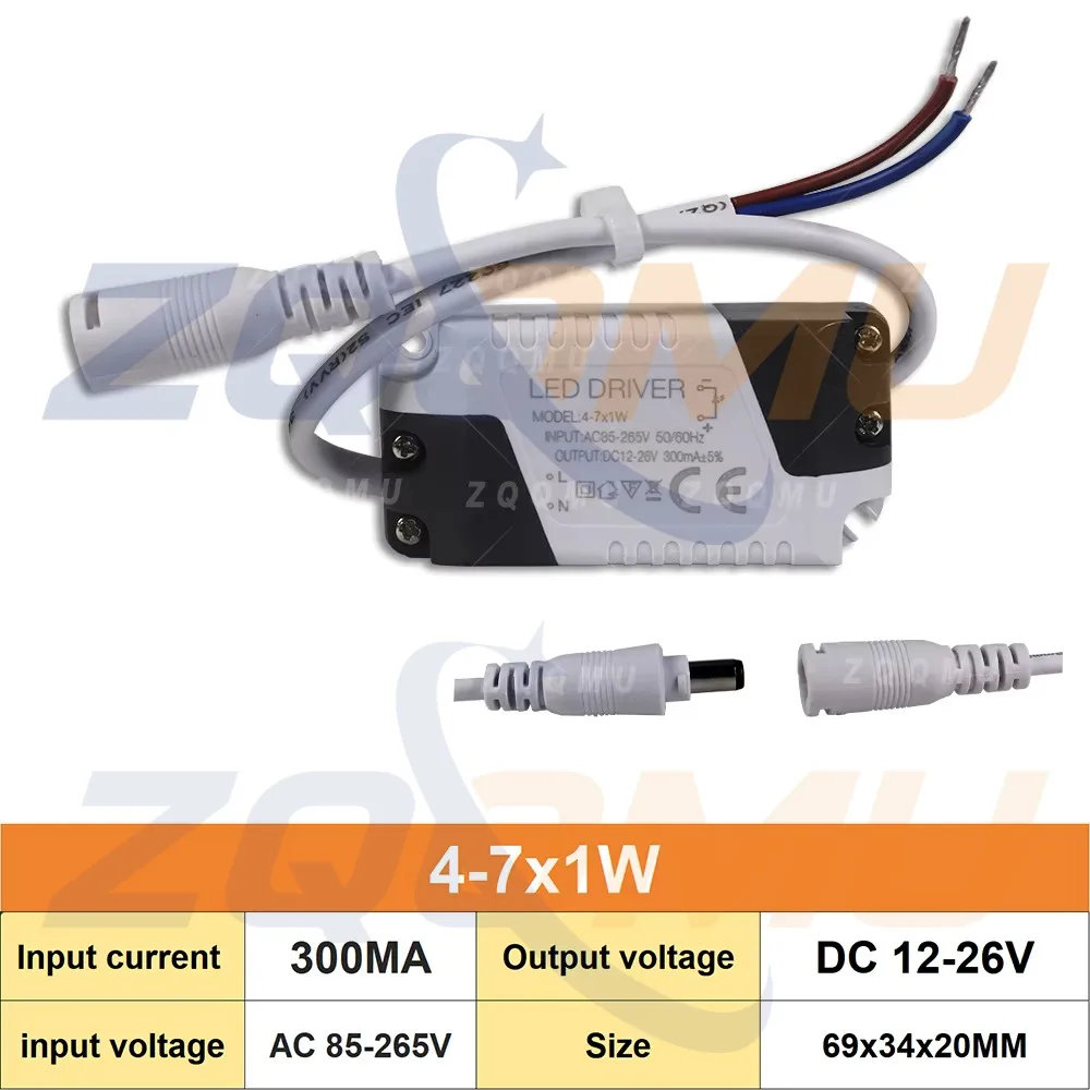 LED driver AC 85-265V 1-3W 3-5W 4W 7W 20W 36W 40W 48W 50W 300-1500mA LED Transformer Power Supply Ceiling Light Downlight Panel