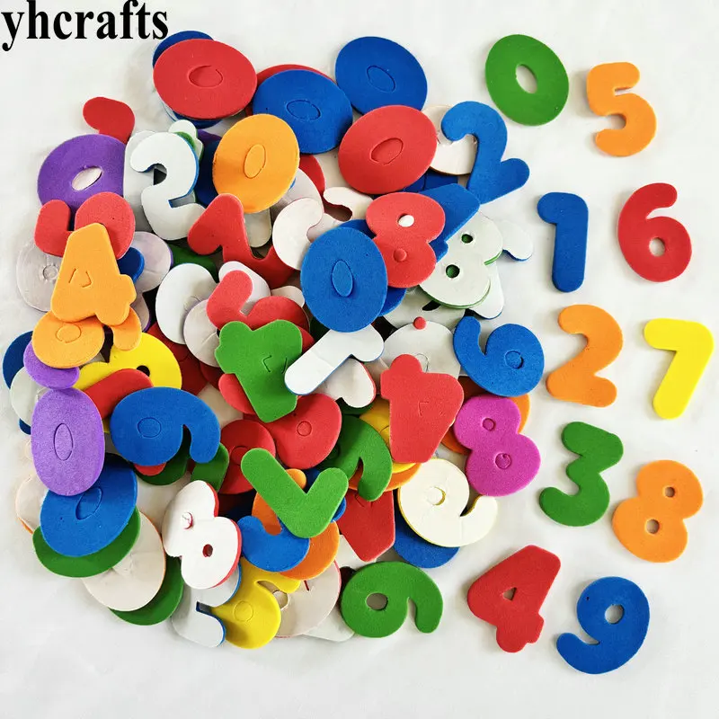 150PCS Mixed color 0-9 number A-Z letters alphabet foam stickers Scrapbooking kit Early learning educational arts and crafts