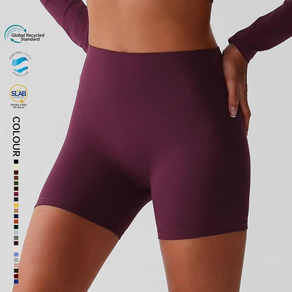 

SHINBENE 6 "переработанный полиэстер без верблюжьего пальца, спортивные короткие колготки для тренировок, устойчивые байкерские шорты для тренажерного зала, фитнеса, йоги