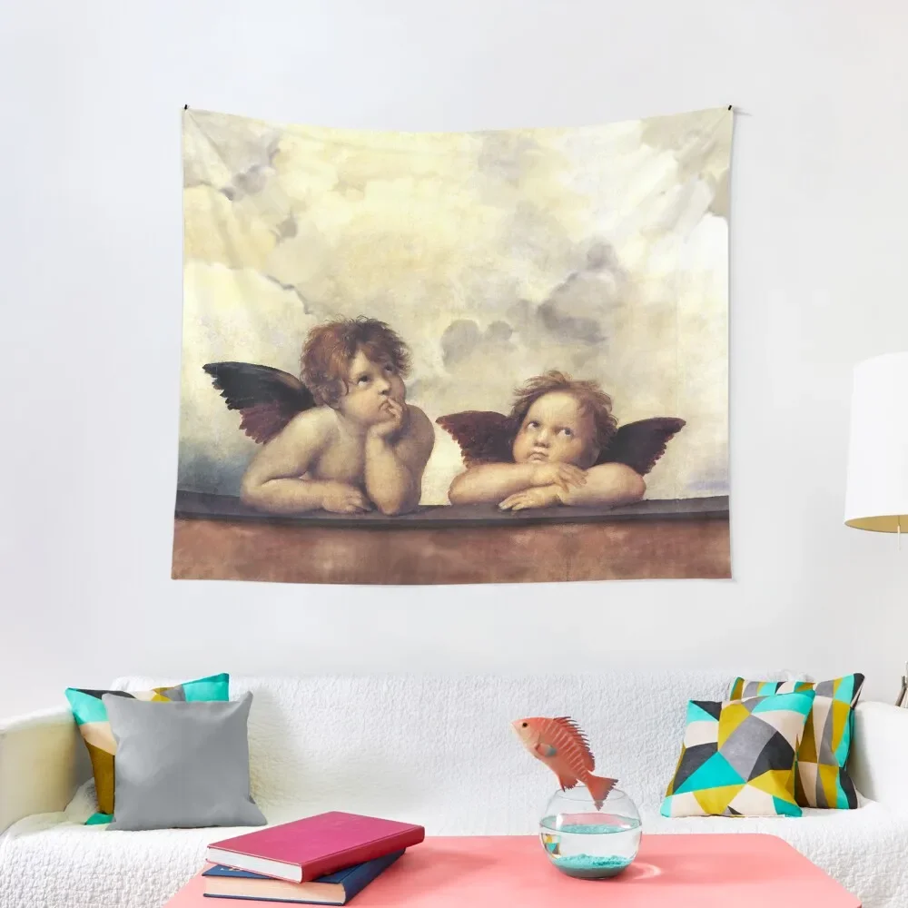 

RENAISSANCE ANGELS Winged Cherubs Tapestry Carpet On The Wall Wall Deco Wall Decor Room Ornaments Tapestry