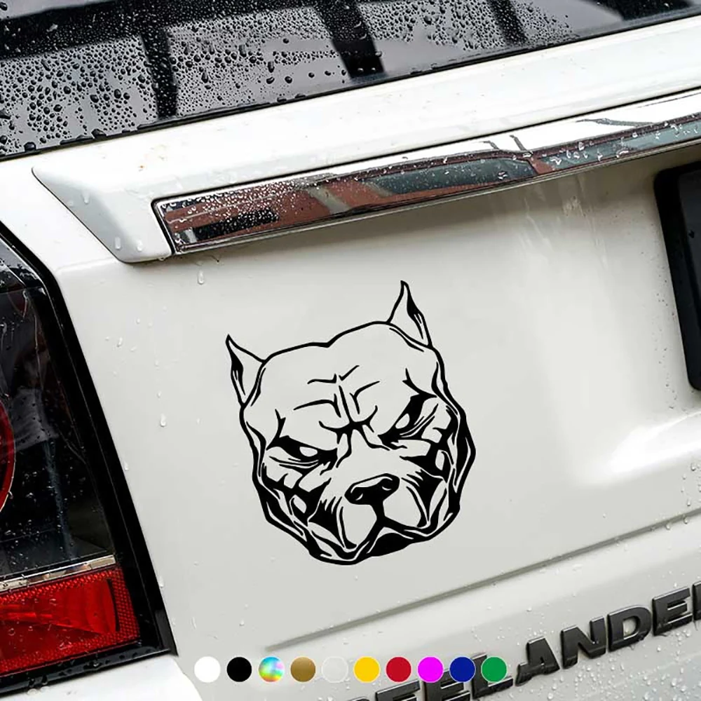 Adorable Dog Head Car Stickers Waterproof Car Accessories Vinyl Decal Exterior Decor Auto Sticker for Rear Window Windshield