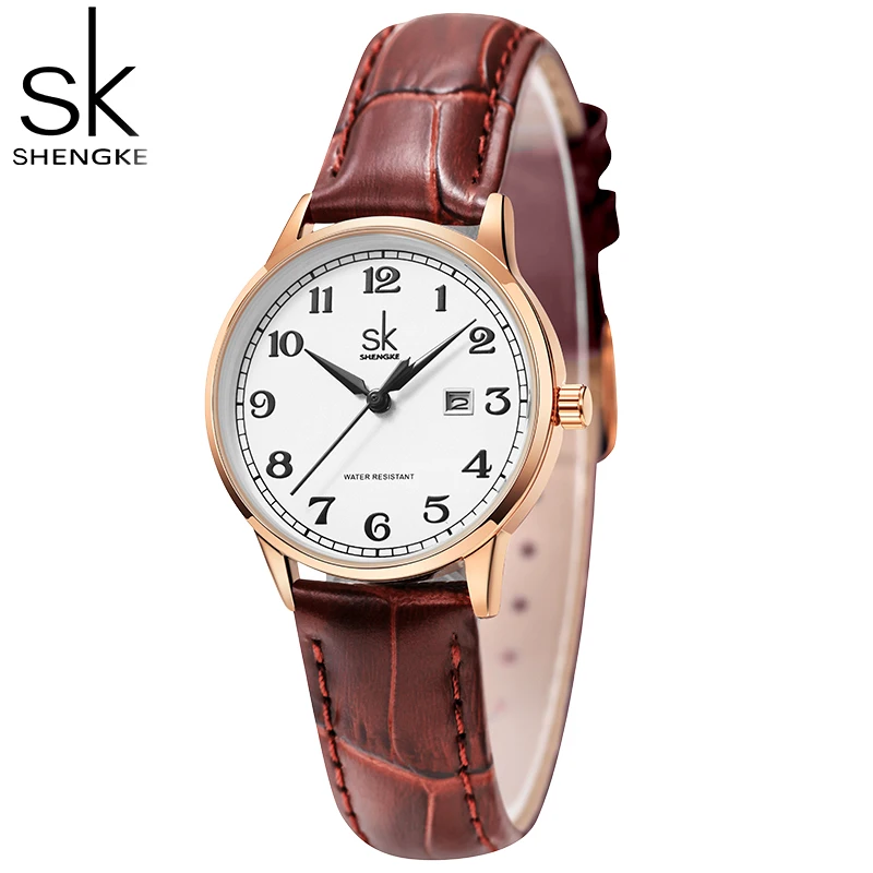 Shengke Fashion Diamond Woman Watches Green Dial Beauty Women Quartz Wristwatches Original Design Ladies Clock Relogio Feminino