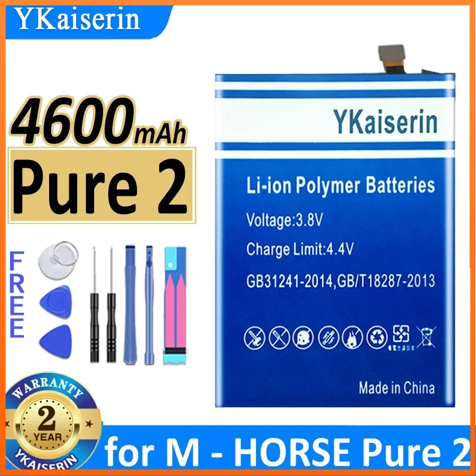 

YKaiserin 4600mah Pure2 Pure 2 Replacement Battery for M - HORSE Pure 2 Moile Phone Batterie Bateria Warranty + Free Tools