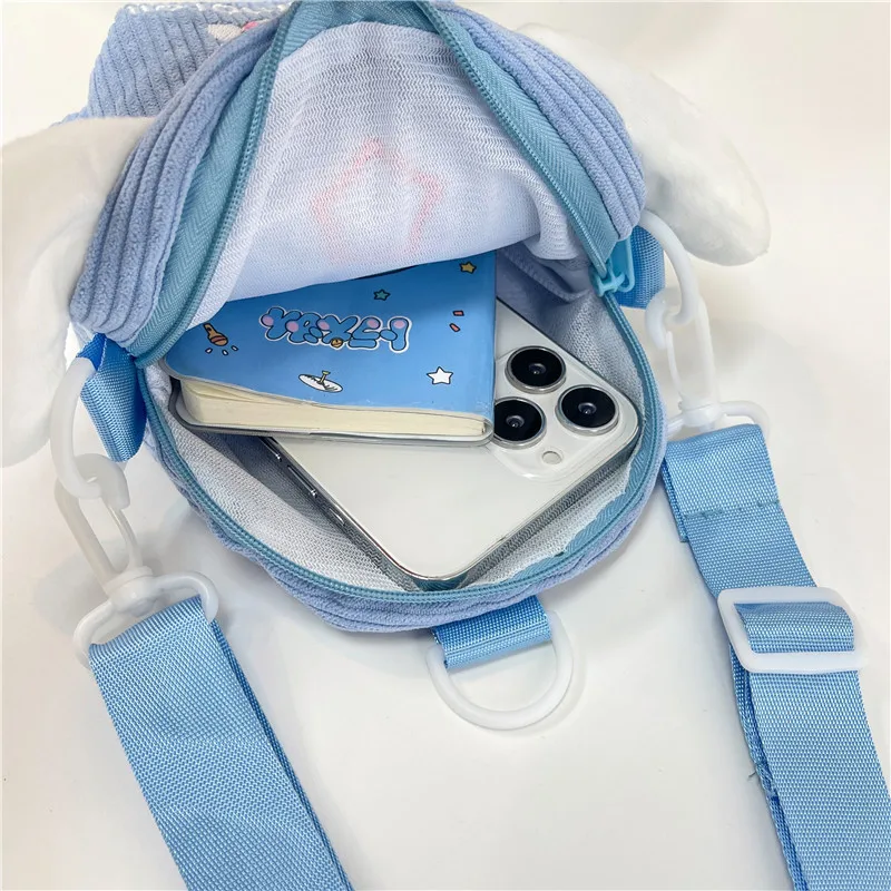 Wholesale Plushies Kawaii Sanrio Cinnamoroll Plush Bag Cute My Melody Kulomi Small Square Bag Christmas Birthday Gift for Kids