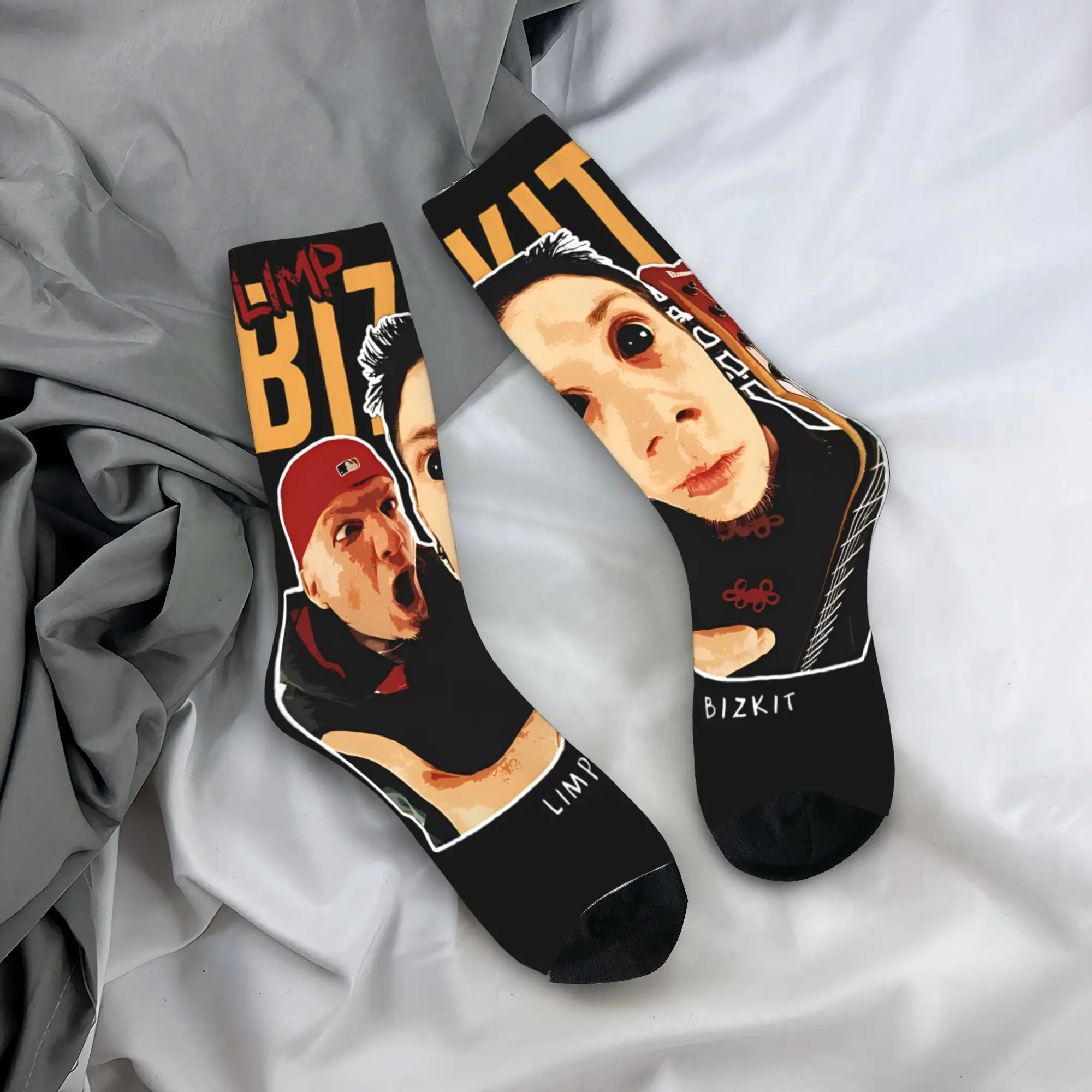 Limp Bizkit جوارب المعادن الثقيلة الجوارب خمر الرجال الجوارب الناعمة الدافئة الشتاء في الهواء الطلق مخصص عدم الانزلاق الجوارب هدية فكرة
