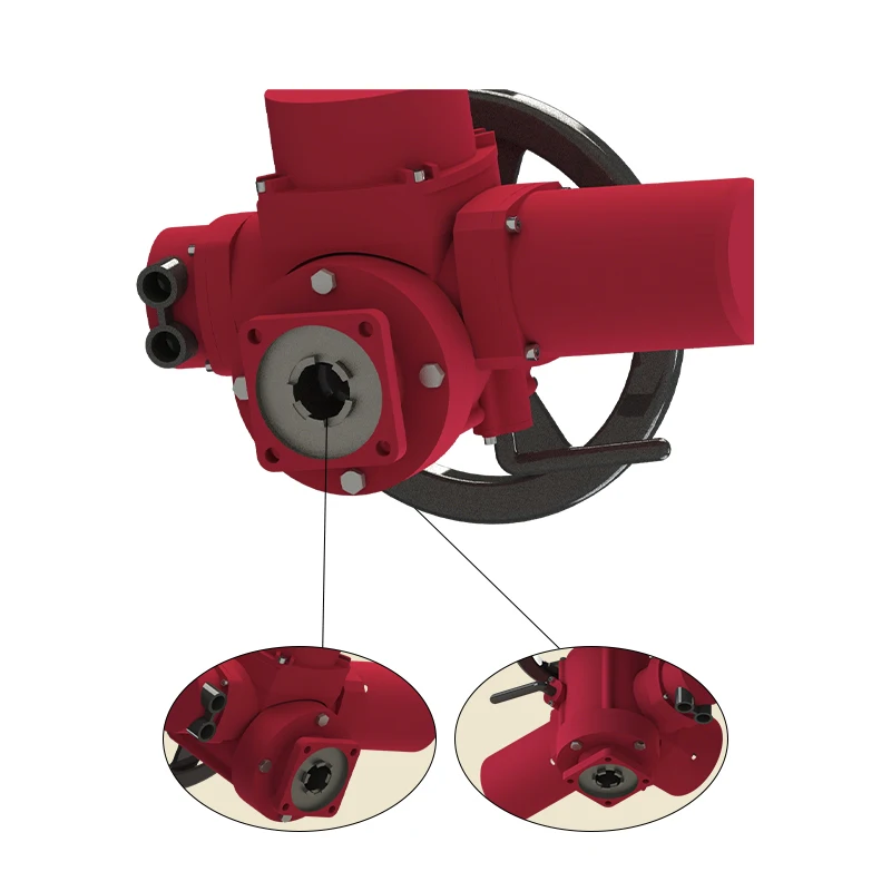 Multi Turn on Off Electric Gate Valve Actuator, Russian Standard Flange Connecting Plate OEM, 220V 380VAC for Chemical Industry