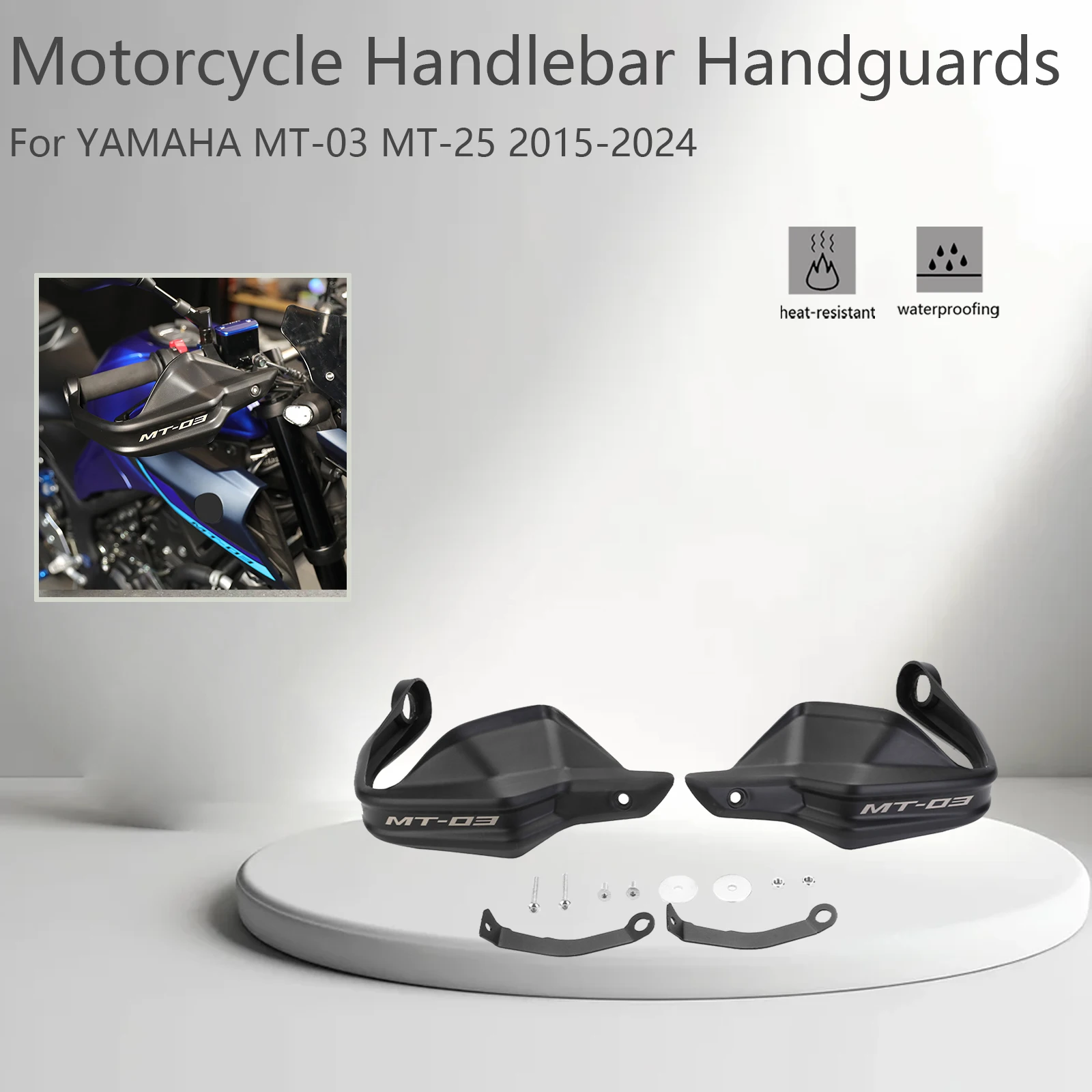 For YAMAHA MT-03 MT-25 mt03 mt25 2015-2024 Motorcycle Handguards Handle Protective Cover Guard Handle Windproof and Anti-fall