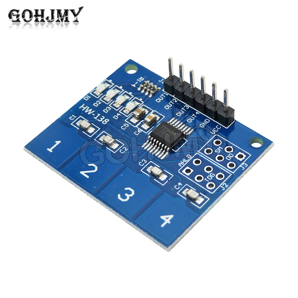 1PCS TTP224 4-way 4Channel Capacitive Touch Switch Digital Touch Sensor Module