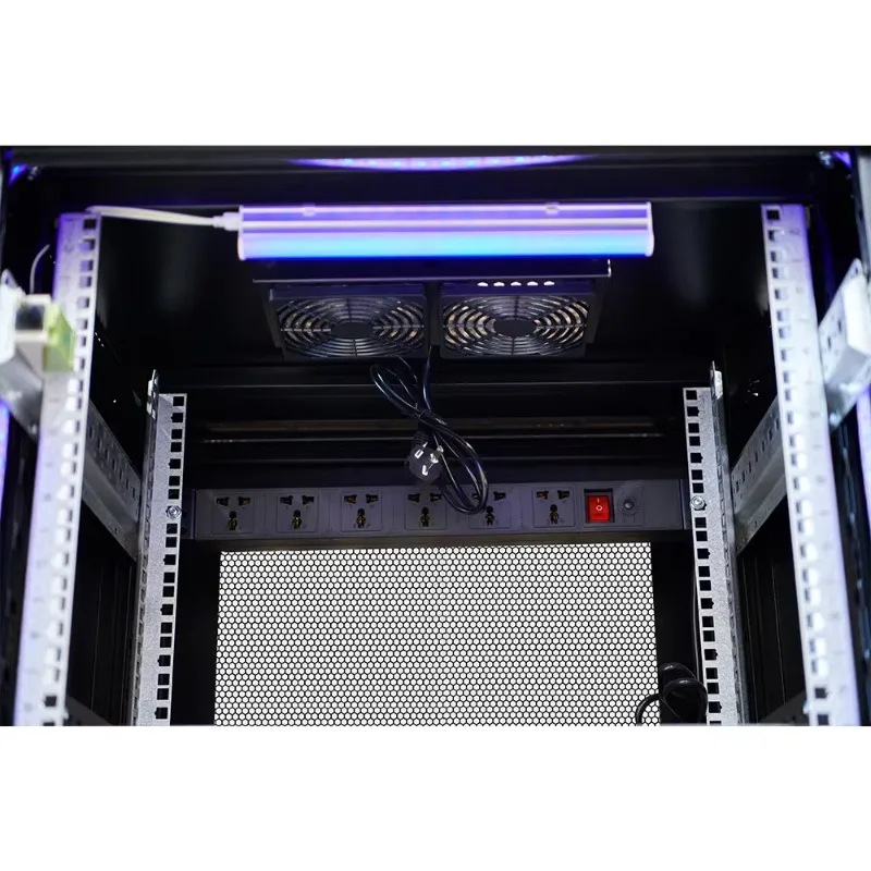 خزانة فولاذية قائمة على الأرض مقاس 19 بوصة لخوادم مركز البيانات بعمق 12U 600 مم #4