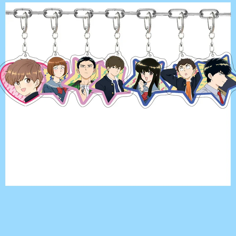Go For It! Nakamura Kun!! Anime Peripheral Q Version Acrylic Figure Display Keychain Pendant Accessories Friends Girl Gift