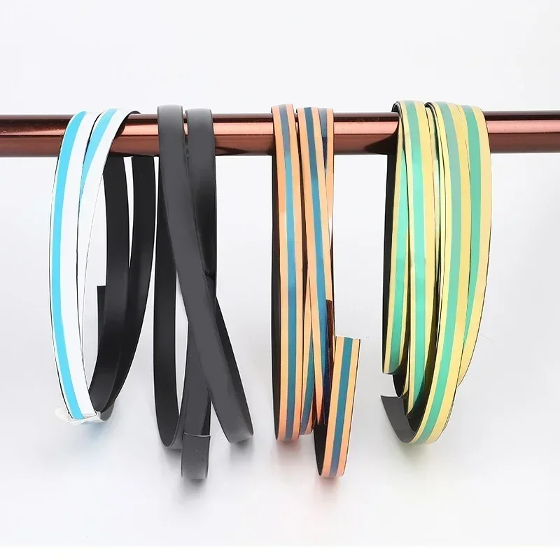 5M Gold Wall Sticker Strip Stainless Steel Flat Self Adhesive Living Room Decoration Mirrors for Home Wall Edge Strip image 3
