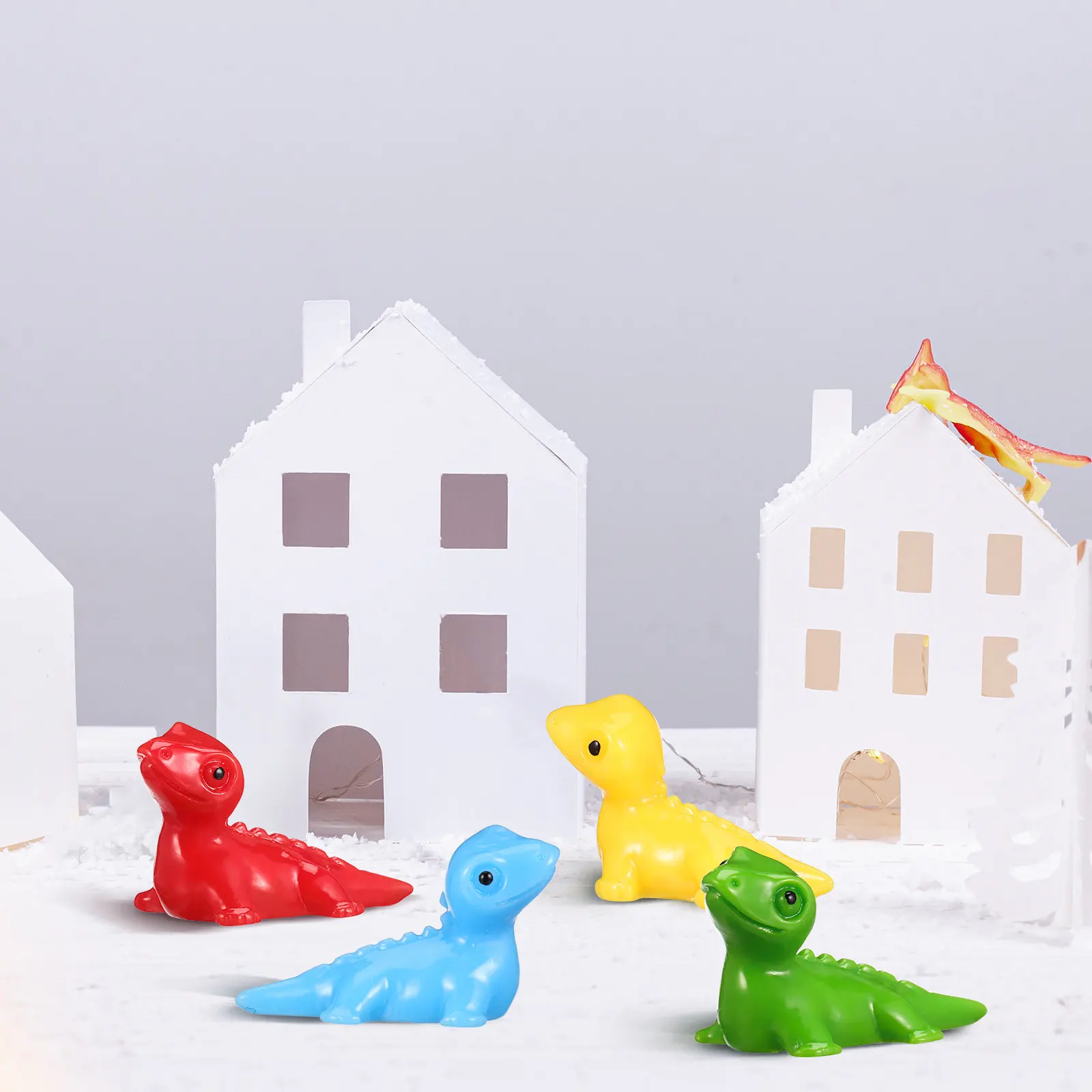 100pcs Mini Resin Lizard Decorations for Mini Garden, Bonsai, Potted Plants, Dollhouse & Desktop Crafts