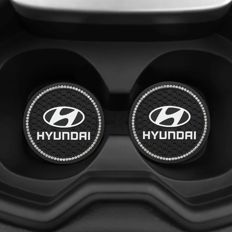 2 قطعة كأس السيارة حصيرة السيارات كأس فتحة عدم الانزلاق كوستر لشركة هيونداي جينيسيس N-LINE I10 I20 I30 I40 IX20 IX35 كونا جيتز فيلوستر توكسون