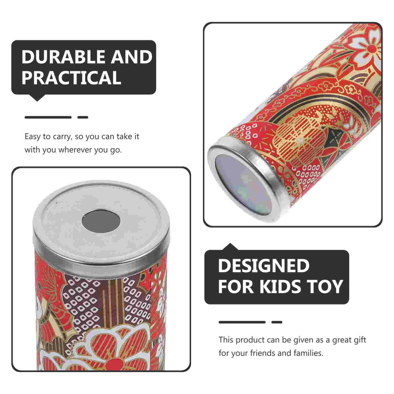 1Pc Japanese Style Classic Tin Classic Stretchable Long Kaleidoscope Images For Kids Scope With Metal Cover Stretchable Long