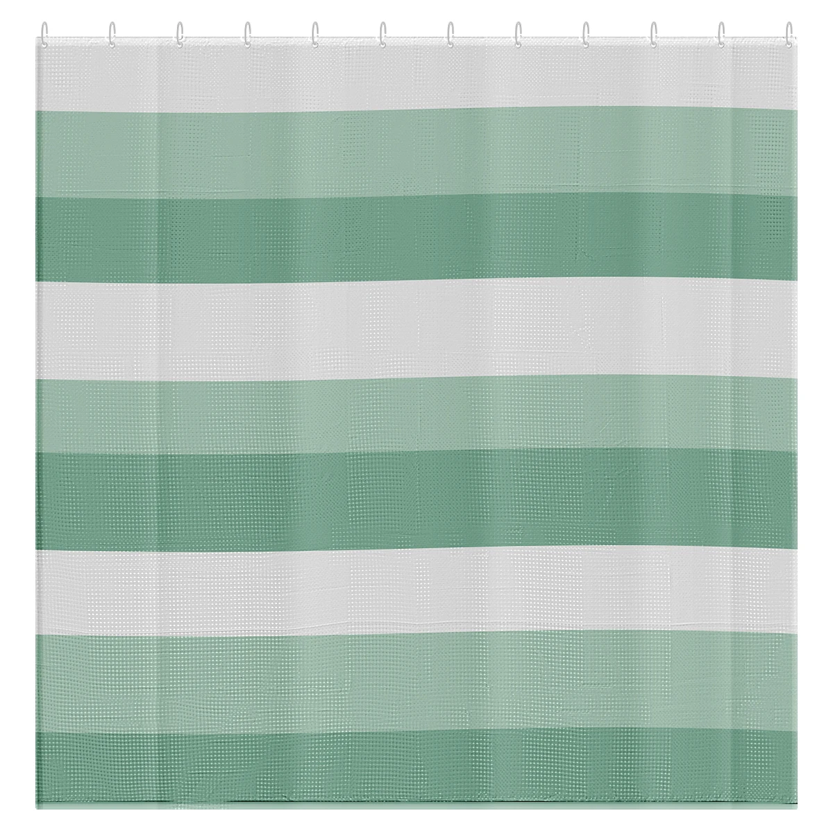 Shower Curtain Waterproof Polyester Bathroom Curtain 71x71 Inch Quick-Drying Shower Curtain with 12 Metal Hanging Rings Waffle