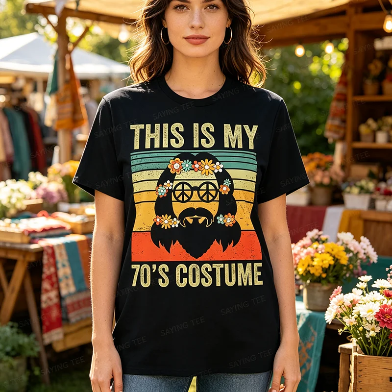 Dies ist mein Hippie-T-Shirt mit dem Motiv „Liebe und Frieden“ aus den 70er Jahren, für Männer, Teenager und Jungen, im Y2K-Retro-Stil mit einem grafischen Aufdruck, ein Vintage-T-Shirt mit einem individuellen Touch. – Detail 4