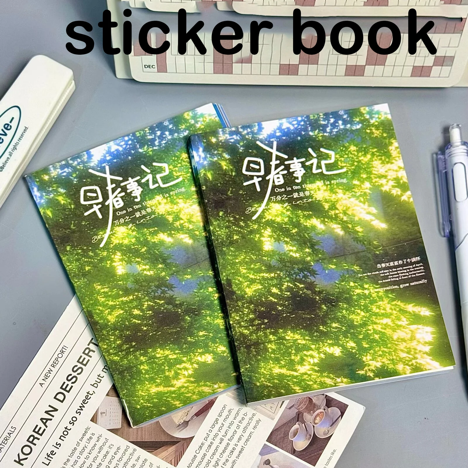 

Новая книга наклеек «Весенние события» (зеленая) – Набор для творчества, материалы для декора, подарок для студентов