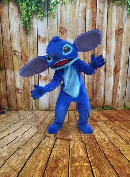 Disfraz de mascota Stich de dibujos animados de personaje adulto para Halloween Navidad - Nuevo diseño de traje de accesorios