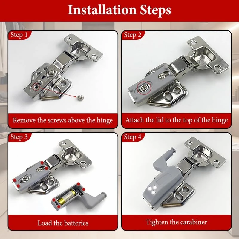 5-30pcs LED Inner Hinge Lamps Universal Under Cabinet Wardrobe Cupboard Sensor Night Lights Kitchen Bedroom Closet Wireless Lamp