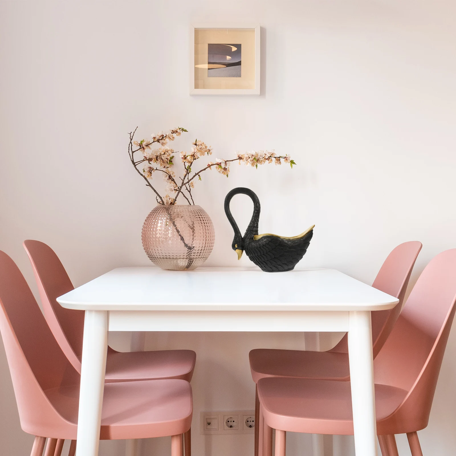 

Resin Swan Storage Tray Decorative Key Jewelry Holder for Ring Earring Lipstick Watch Trinkets Desktop Organizer Table