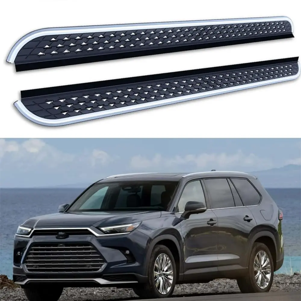 Aluminium 2PCS Running Board fits for Toyota Grand Highlander 2023  Side Step Nerf Bar Stairs Side Steps Side Pedals Protector