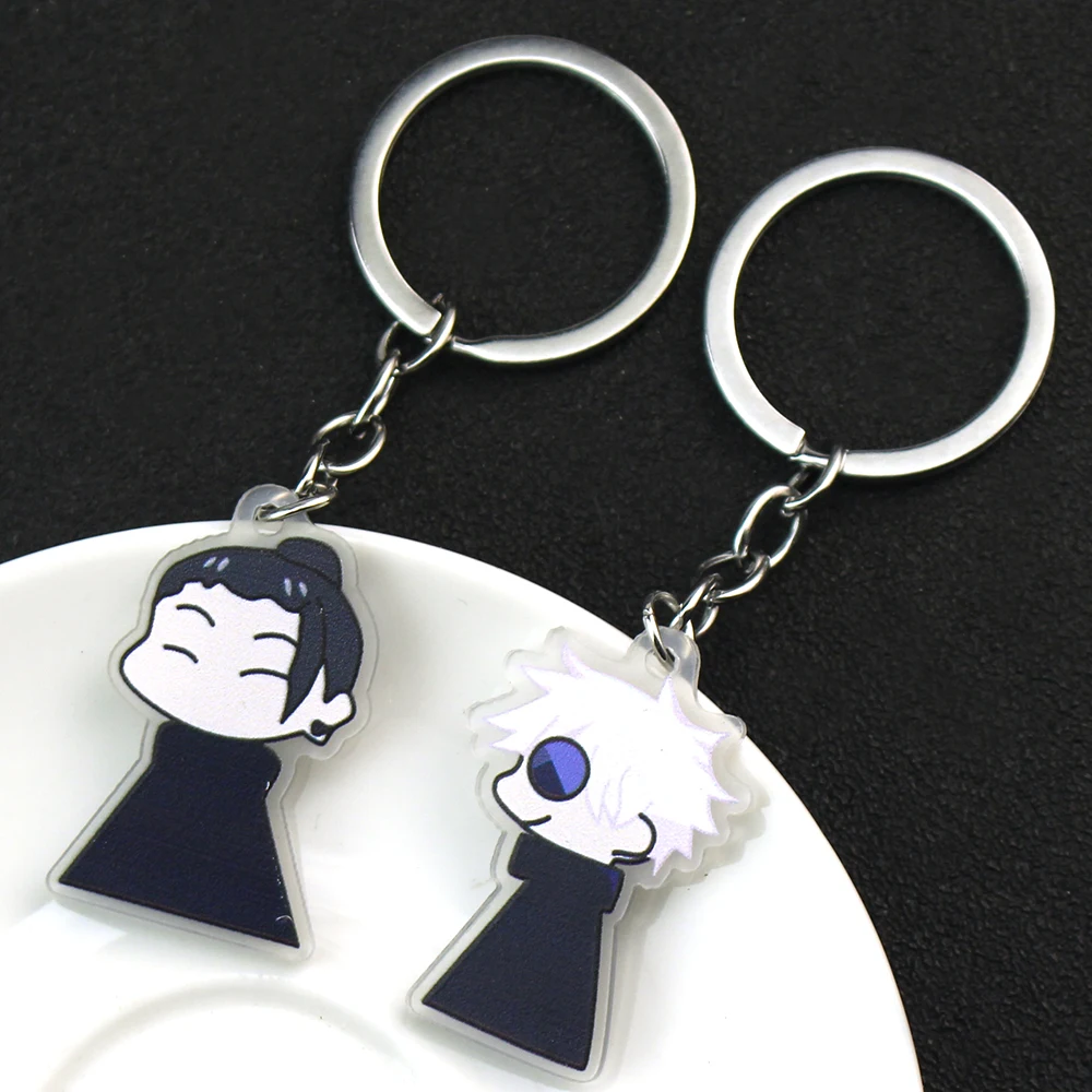 Anime Satoru Gojo Geto Suguru Cosplay Keychain Unisex Pendant Keyrings Accessories Key Chains