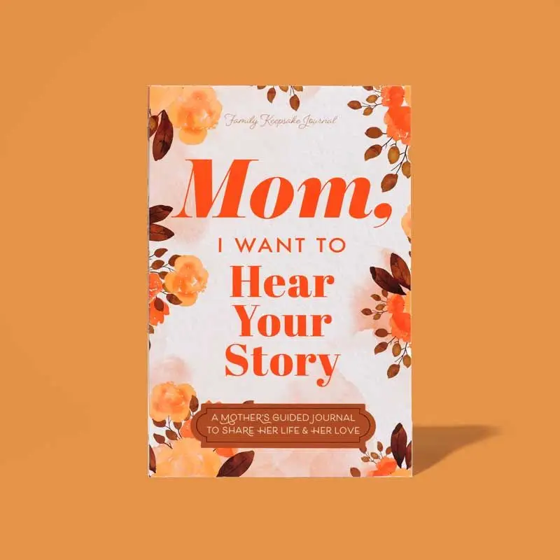 Mom, I Want To Hear Your Story - The Gift Your Mom Will Love Dad Mom Leather Memory Books Dad, I Want To Hear Your Story