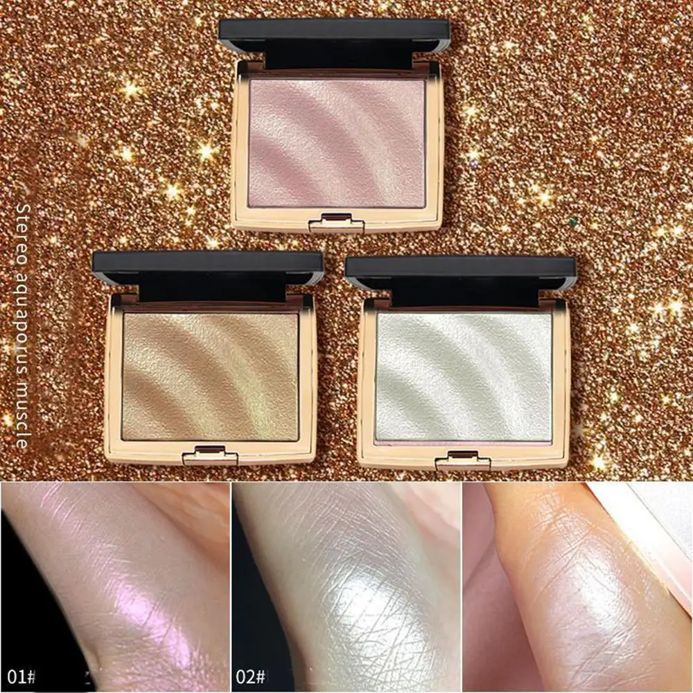 Evidenziatore contorno viso 3 colori Trucco Perlescente Schiarente Bronzer Glow Corpo Contorno viso Shimmer Illuminatore Cosmetico