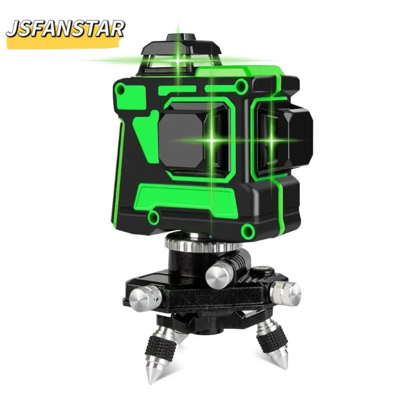 ATV3d 12 Lines Rechargeable Lithium 360 Rotary Laser Level Professional Green Adjustment System Long Distance