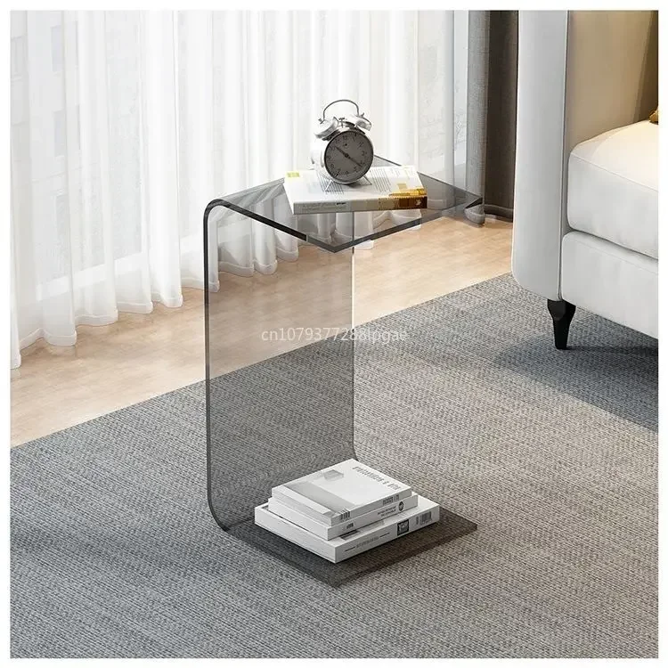 Light Luxury Acrylic Sofa Small Side Table Simple Living Room Network Red Bay Window Coffee Table Nordic Bedroom Transparent