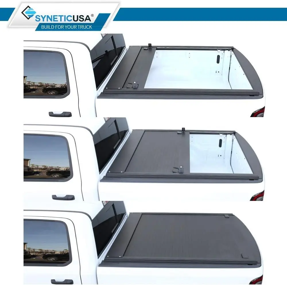 Tonneau-funda para cama de camión, cubierta impermeable de aluminio negro mate, perfil bajo, compatible con Chevy Colorado/GMC Canyon 5 '(2015 "), 2023-61,7