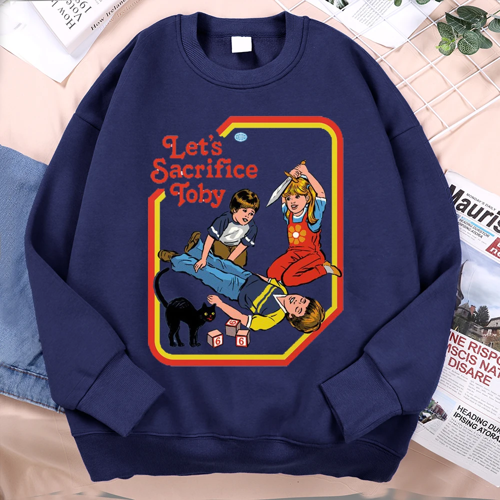 Let'S Sacrifice Toby Comics Print Hoodies Men Women Funny Harajuku Fashion Hip Hop Sweatshirt Autumn Soft Fleece Pullover Hoody