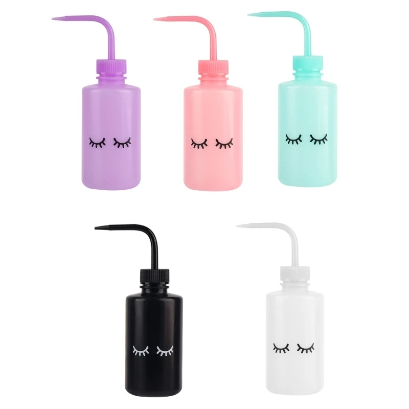 652C Beauty Cleansing Bottle Curved Spout Water Squeeze Dropper For Eyelash Cleaning Bottle Multi Purpose