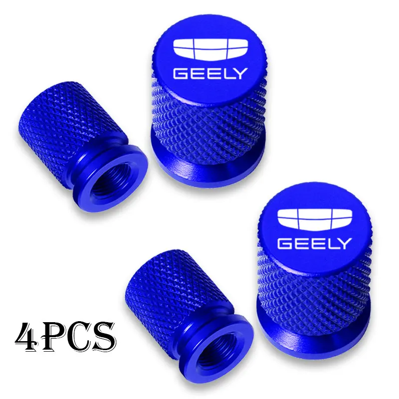 For Geely Atlas Coolray Emgrand EC7 EC8 X7 EX7 CK2 Car Wheel Tire Valve Caps Tyre Stem Covers Airdust Waterproof Car Accessories