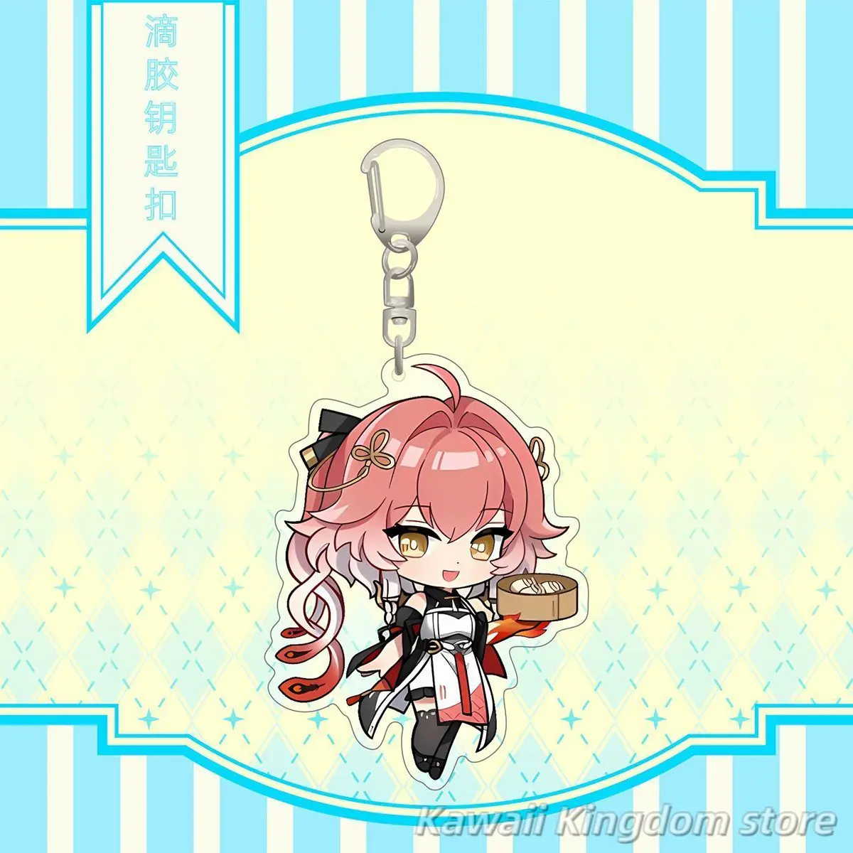 Wuthering موجات تشانغلي فيبي جينشي جيان أنيمي تأثيري الاكريليك المدرسية مفتاح سلسلة قلادة سلاسل المفاتيح لعبة ظهره قلادة