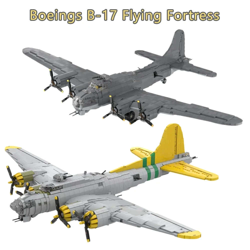 Serie spaziale Boeings B-17 Fortezza volante Building Blocks MOC Aviazione Aereo da trasporto Aerei Modello di assemblaggio Puzzle Giocattolo Regalo