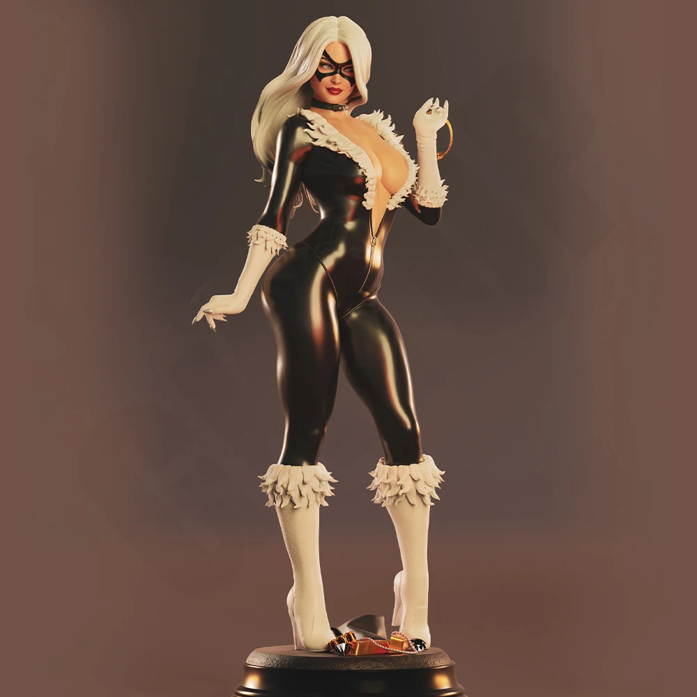 

1/24 3d Printing Model Kit Sexy Girl Cat NSFW Anime Figure Model Kit DIY Miniature Reduction Statue Unpainted Toys