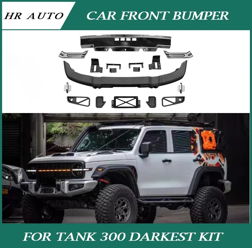 Car Front Bumper Fit for GWM Tank 300 High Quality Modification Darkest Kit Car Front Bumper Off-road Exterior Accessories