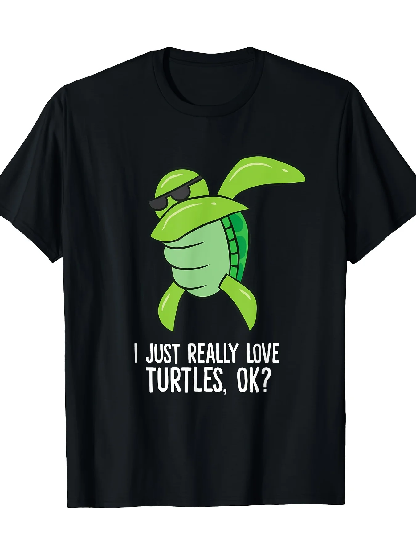 Sea Turtle Print T-Shirt - Comfortable Casual Wear with Eye-catching Designs - High-quality Short Sleeve Tees