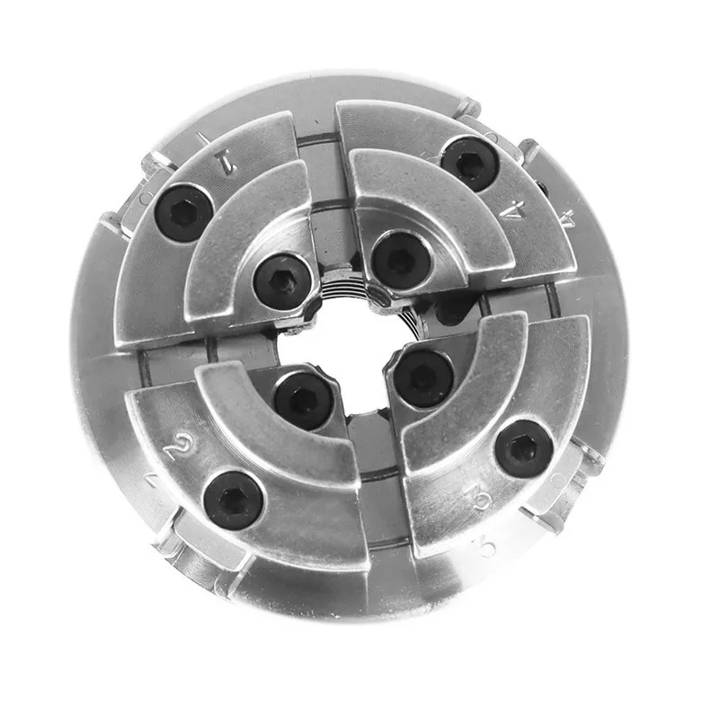 4 Inch 4‑Jaw Self‑Centering Wood Lathe Chuck PK96 KP125 1X8TPI Thread Clamping Accessory For Woodworking Turning Machine view 3