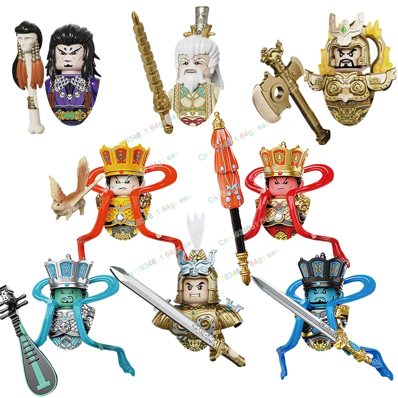 

myths and legends Ancient History Famour Action Figures Jiang ziya Shen gongbao Creative Models Puzzle Kids Toys Christmas Gifts