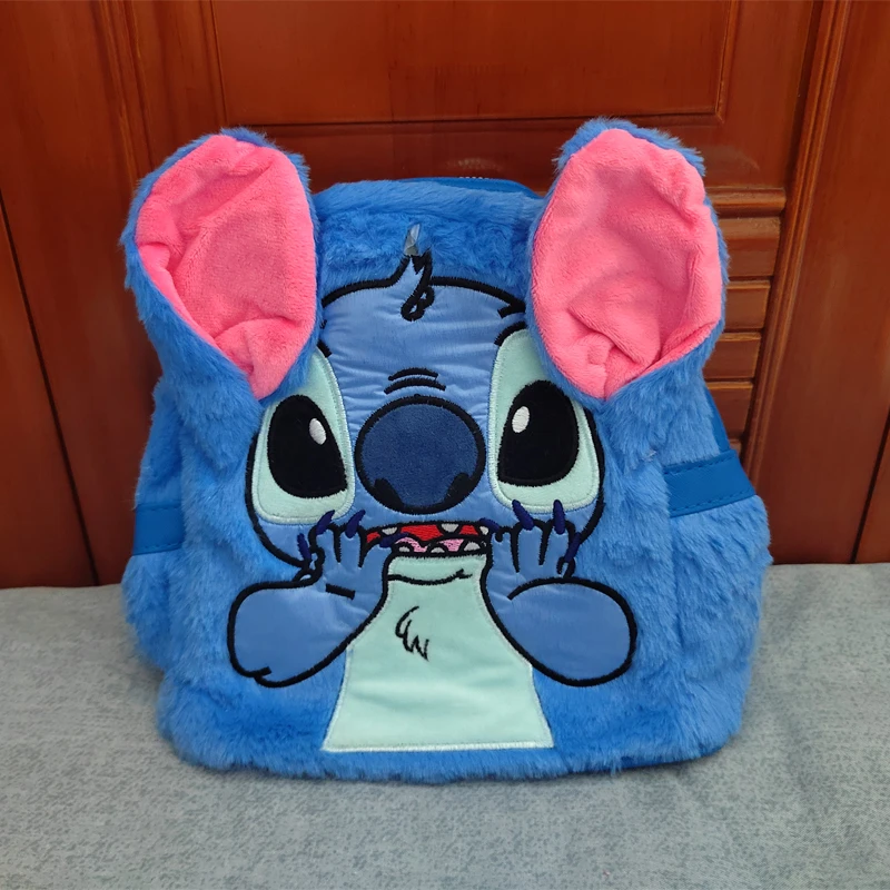 

Новый плюшевый рюкзак Disney Stitch, модный 3D мини-женский рюкзак с героями мультфильмов, большой вместительности, милый детский школьный рюкзак, высокое качество