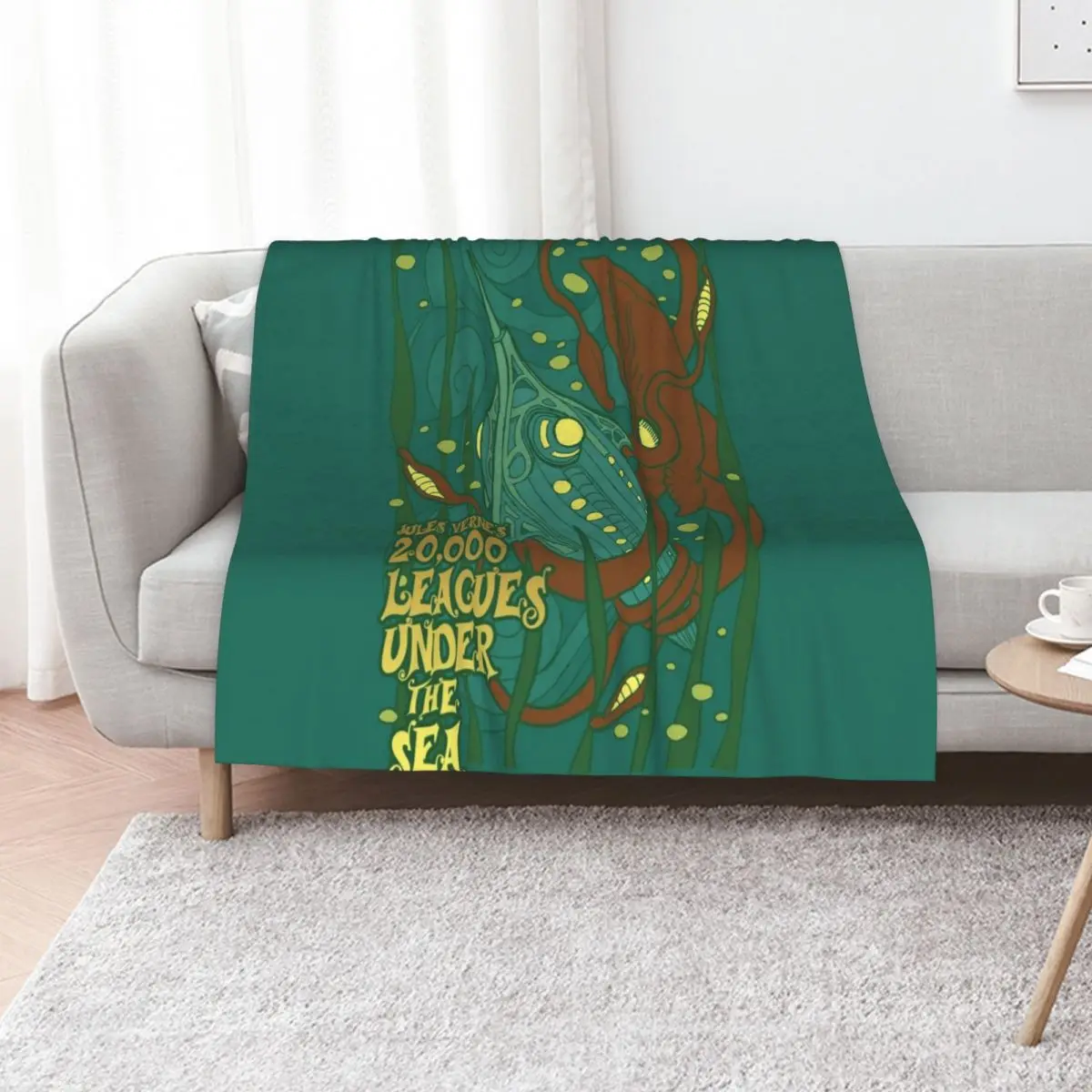 

20,000 Leagues Under the Sea Throw Blanket Plaid on the sofa Blankets For Bed Fashion Sofas Flannel Fabric Blankets