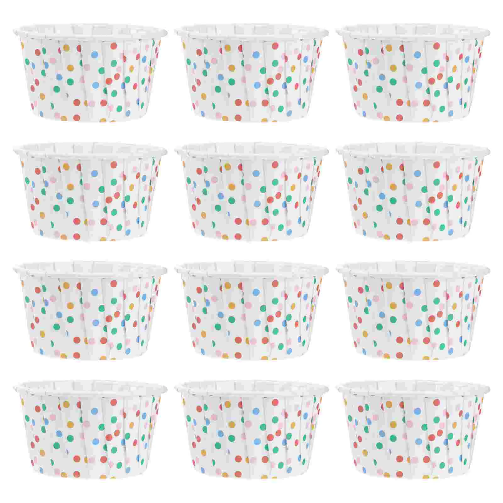 

100 Pcs Food-grade Paper Cups Cake Ice Cream Muffin Shop Supplies Dessert Bowls Party