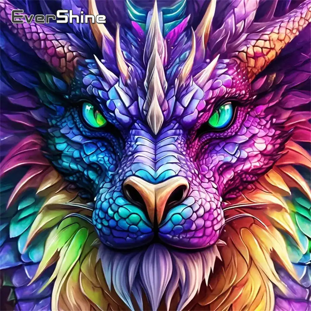 Evershine New Arrival Diamond Embroidery Dragon Mosaic Animal DIY Acrylic Craft Supplies Diamond Painting Home Decoration