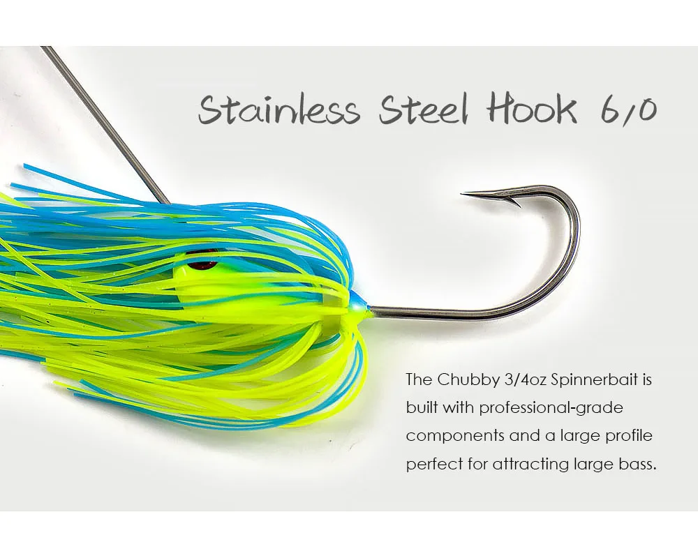 COUNTBASS 3/4oz Heavy Duty Spinnerbaits mit 6/0 Haken, Drahtköder mit Silikonröcken, Barsch-Angelköder – Detail 9