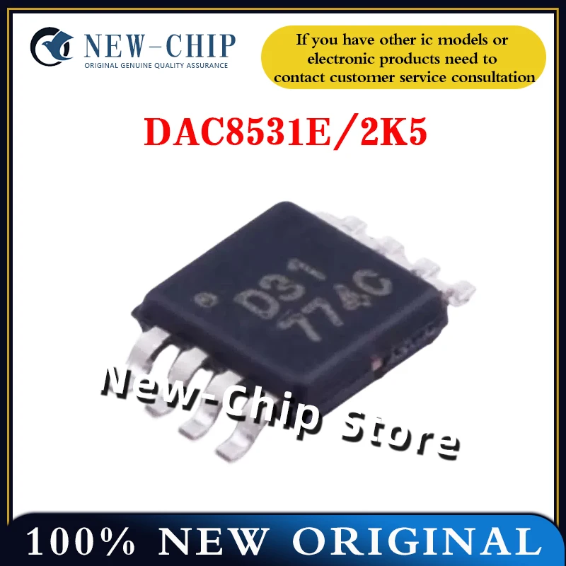 

2 шт.-50 шт./лот DAC8531E/2K5 трафаретная печать D31 MSOP8 микросхема мониторинга мощности новый оригинальный DAC8531E
