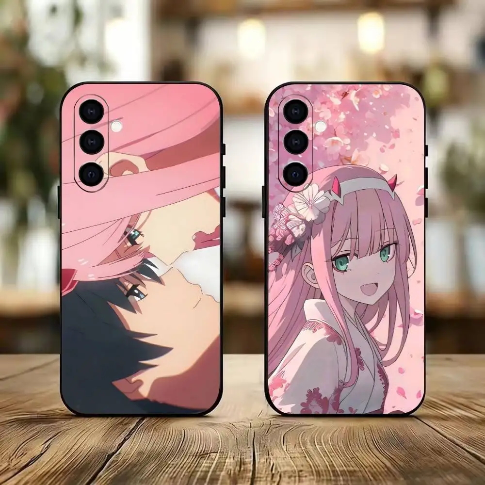 002-DARLING in the FRANXX  Phone Case Black Silicone Soft For Samsung Galaxy A73,A72,A71,A70,A53,A52,A51