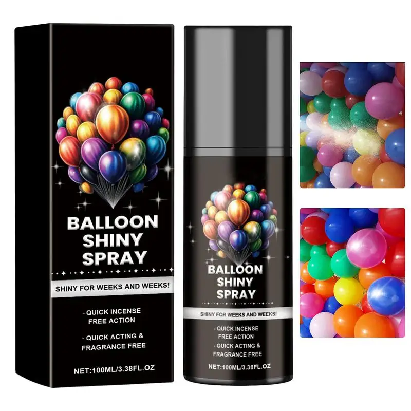 Balloon Shine Spray 100ml Balloon Brightener Spray Balloon Shiny Enhancer Shiny Glow Spray Balloon Spray for Balloons to Shine