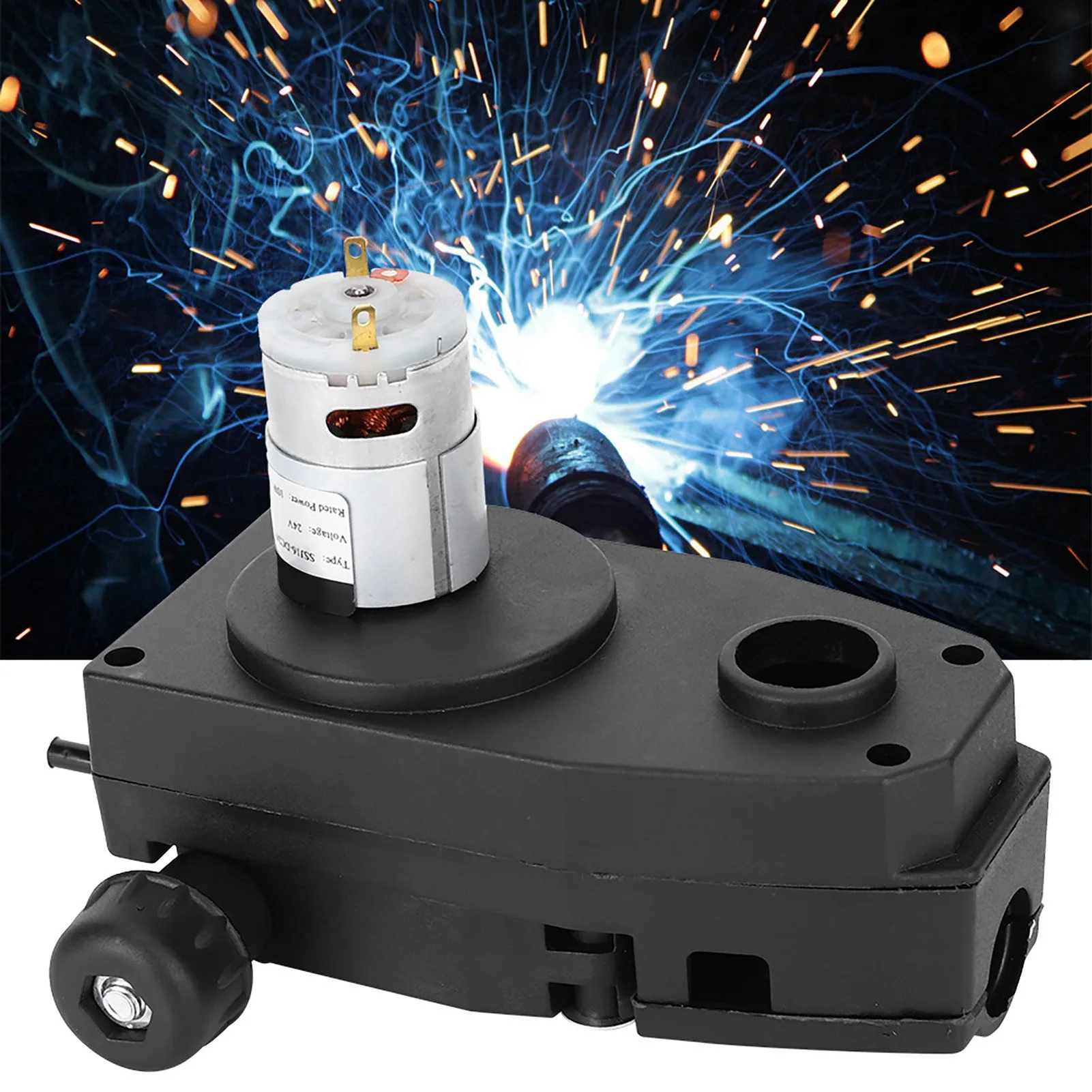 

24V 10W MIG Wire Feed Motor 0.8/1.0mm Permanent Magnet Feeder IP54 Dustproof Roller w/CE |Fit Miller Lincoln Welder Replacement